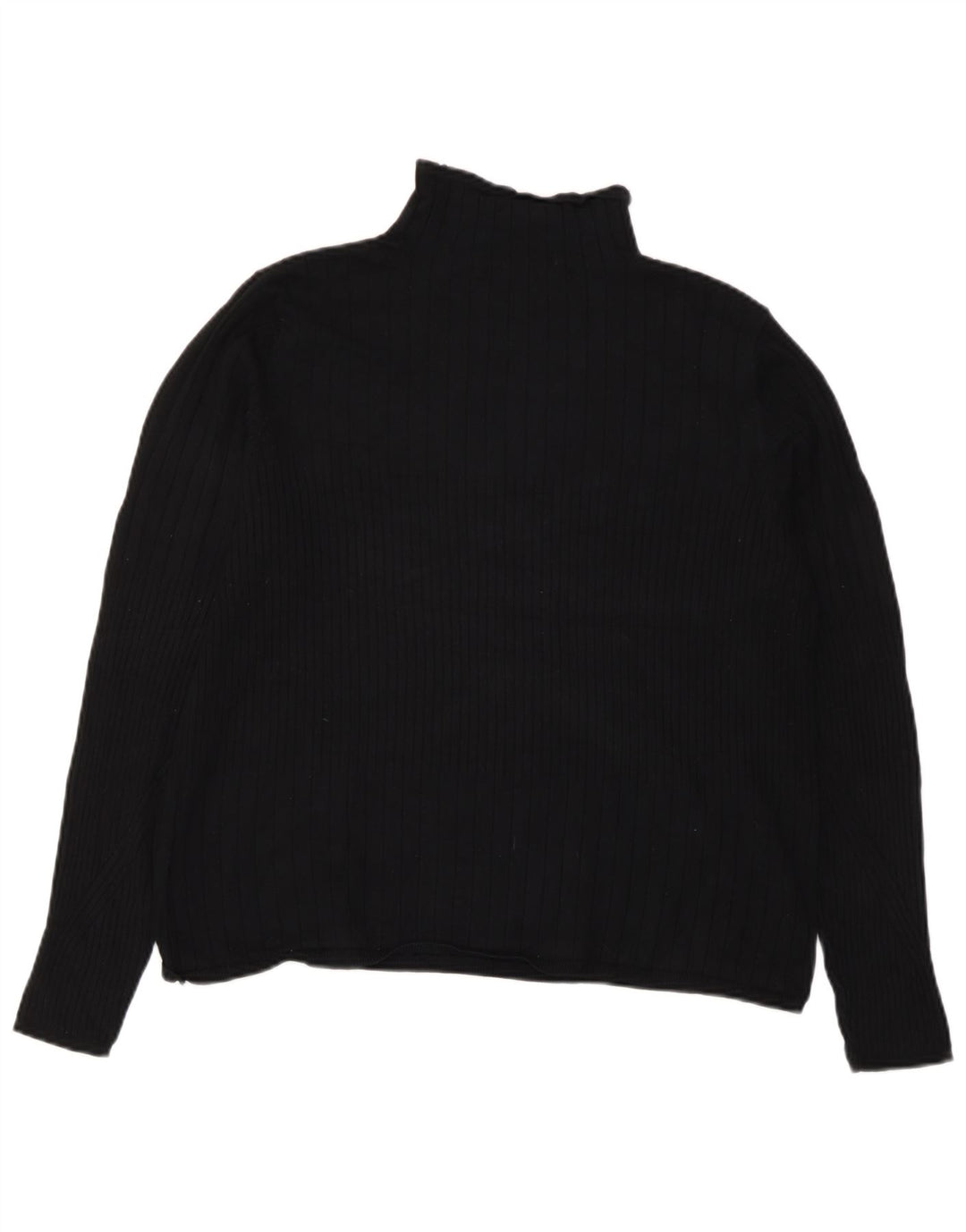 Maglione maglione a collo alto da donna Marks & Spencer UK 18 XL viscosa nera