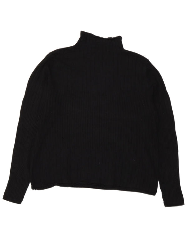 Maglione maglione a collo alto da donna Marks & Spencer UK 18 XL viscosa nera