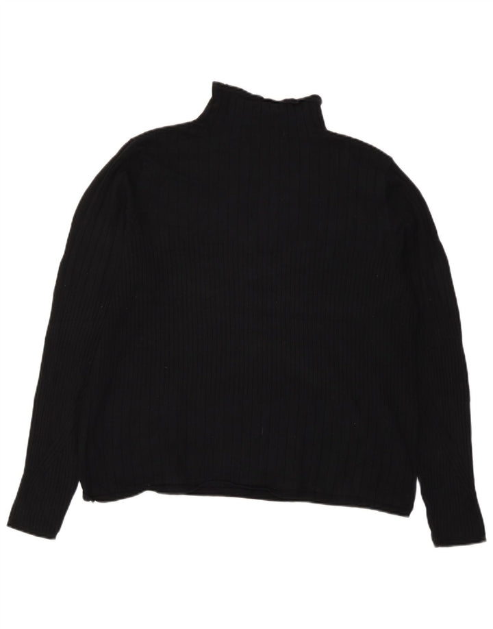 Maglione maglione a collo alto da donna Marks & Spencer UK 18 XL viscosa nera