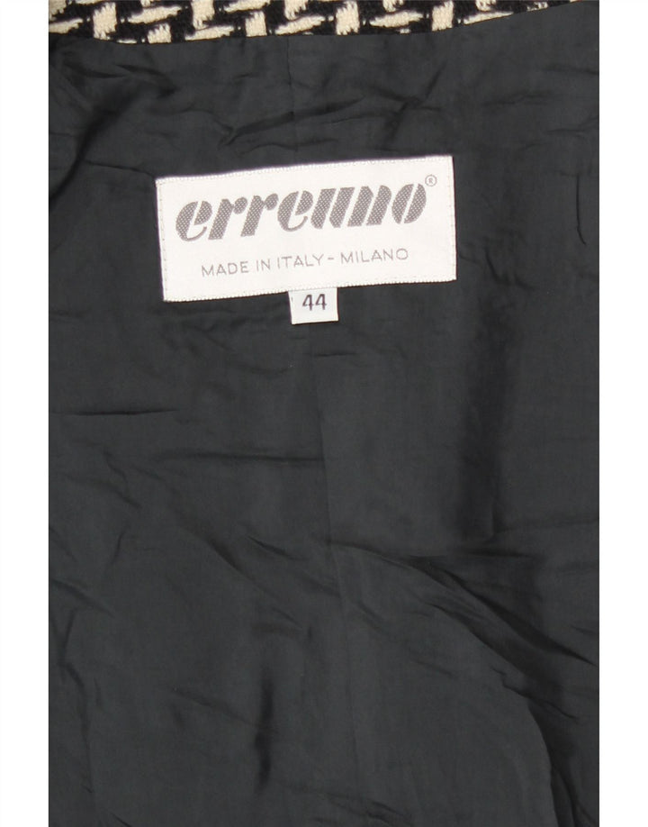 Giacca blazer da donna con motivo astratto lungo Erreuno IT 44 medio nero
