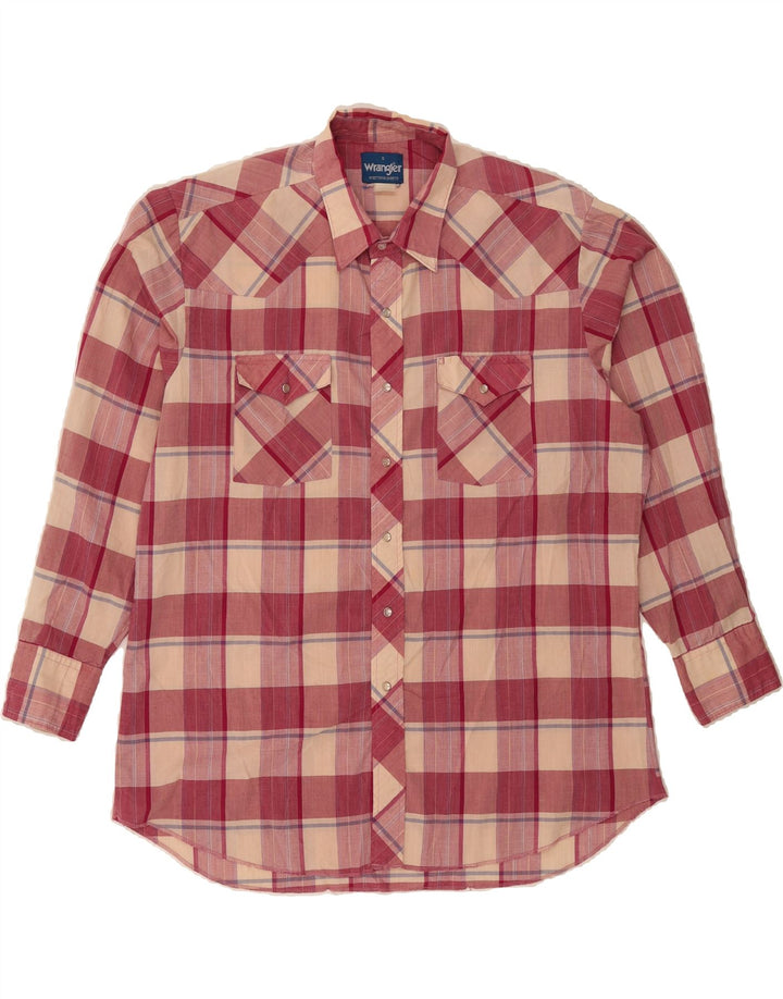 WRANGLER Mens Shirt XL Red Check Vintage Wrangler and Second-Hand Wrangler from Messina Hembry 
