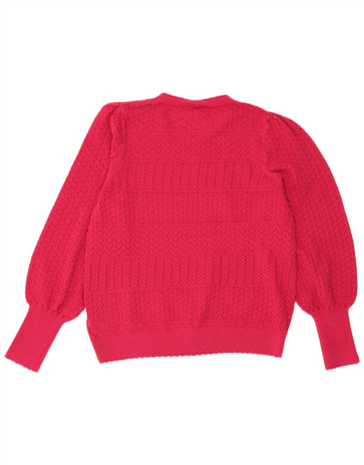 Maglione maglione girocollo Marks & Spencer da donna Per Una UK 16 grande rosa