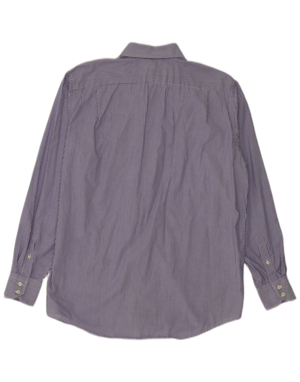 Camicia da uomo Lacoste taglia 42 grande cotone gessato blu