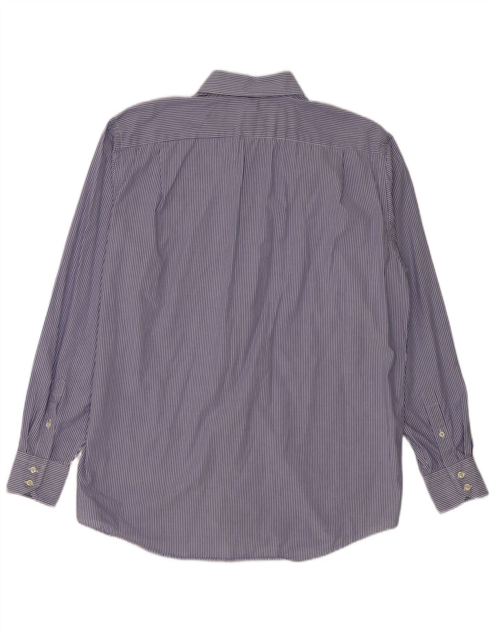 Camicia da uomo Lacoste taglia 42 grande cotone gessato blu