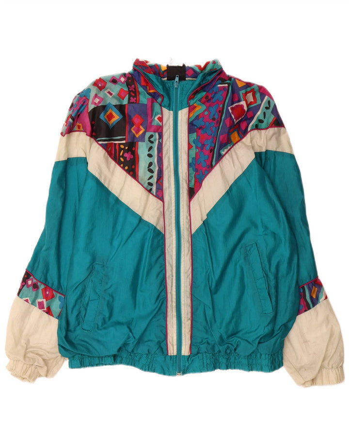 Giacca da tuta da uomo Stefano, grande, in nylon color block blu