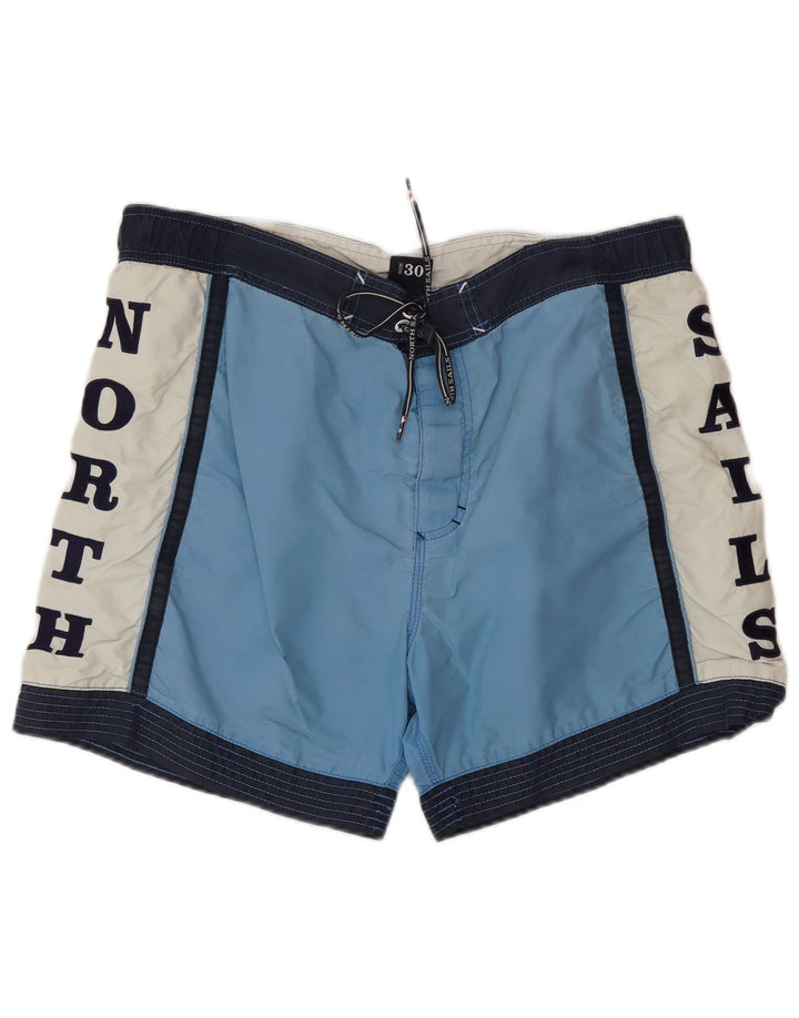 Pantaloncini da bagno grafici da uomo North Sails Poliestere color block blu medio