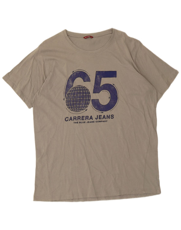 T-shirt grafica da uomo Carrera Top 2XL cotone grigio