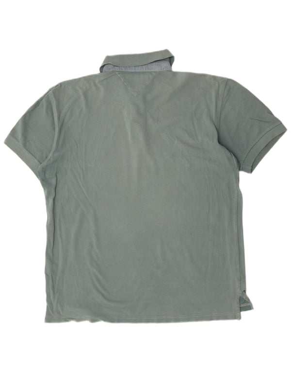 Polo da uomo Tommy Hilfiger XL in cotone verde