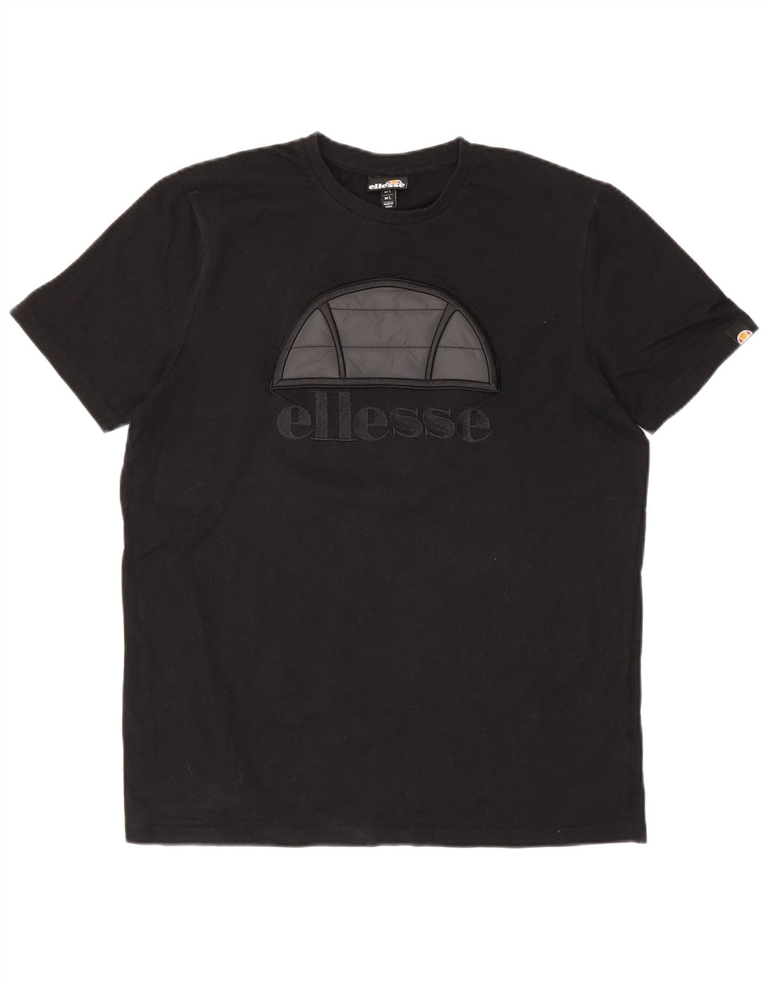 T-shirt grafica da uomo Ellesse Top grande in cotone nero