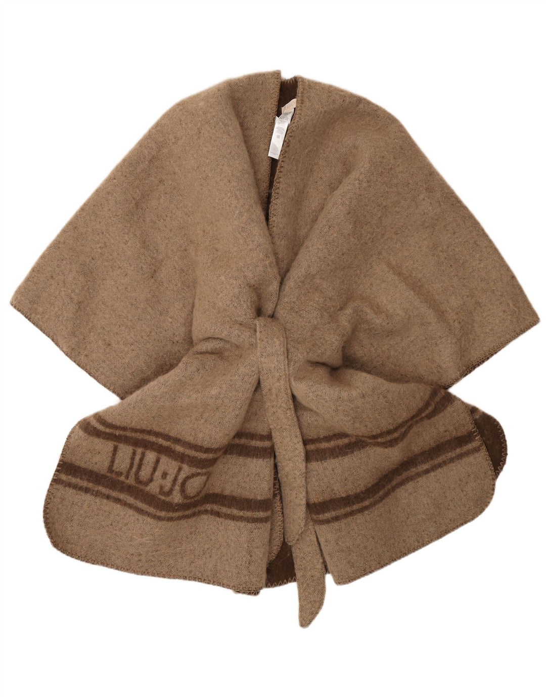 Cappotto poncho grafico da donna Liu Jo Taglia unica Poliestere a righe marrone