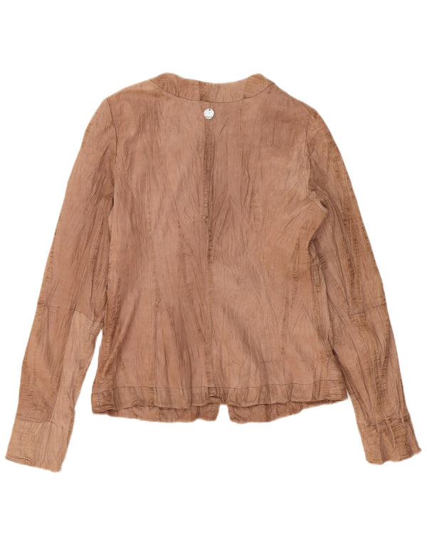 Giacca in Pelle Donna Liu Jo IT 46 Large in Pelle Marrone