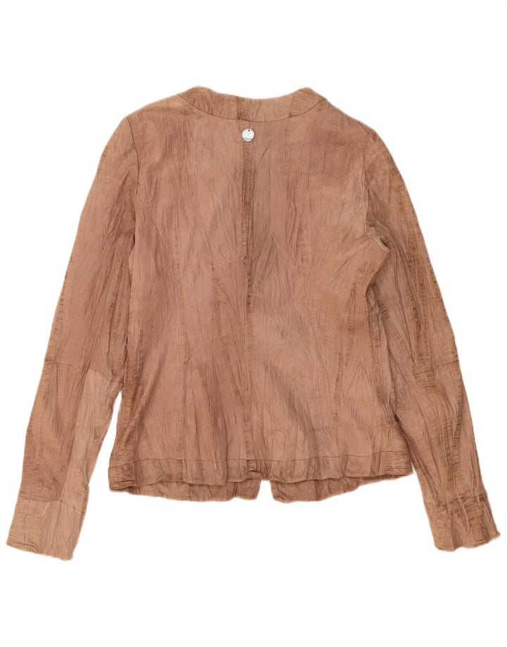 Giacca in Pelle Donna Liu Jo IT 46 Large in Pelle Marrone