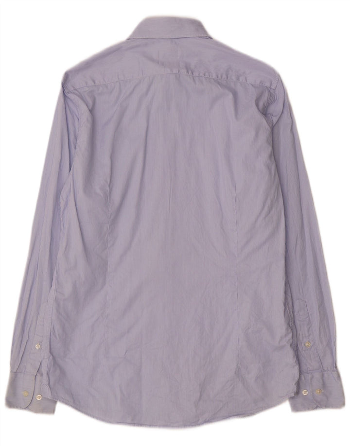 Camicia da uomo Massimo Dutti taglia 39 15 1/2 gessato blu medio
