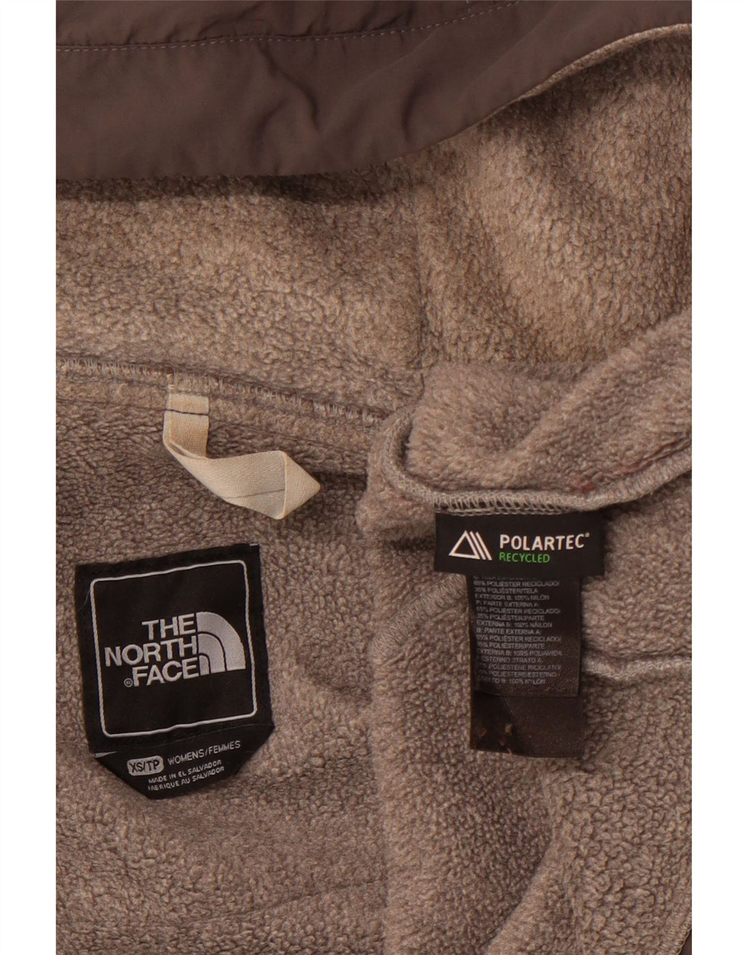 THE NORTH FACE Giacca in pile oversize da donna UK 6 XS Grigio Colourblock