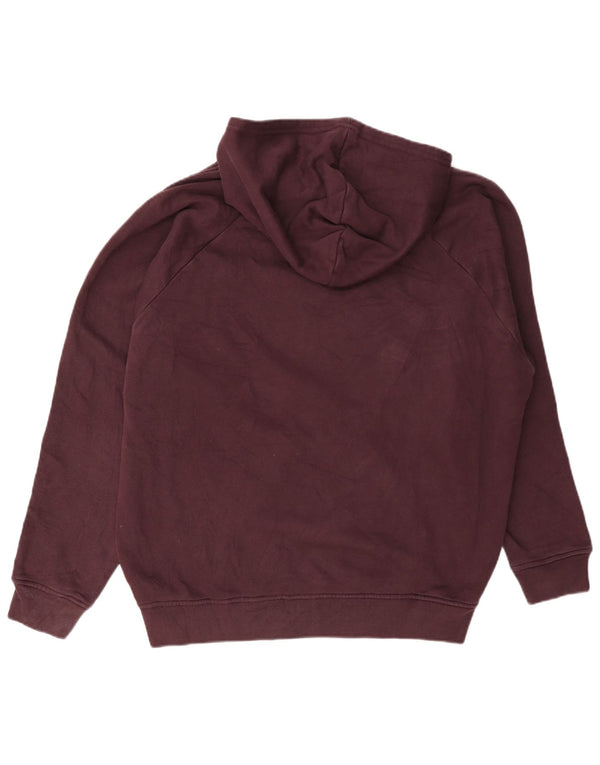 Maglione con cappuccio oversize da donna Adidas UK 12/14 Cotone bordeaux medio