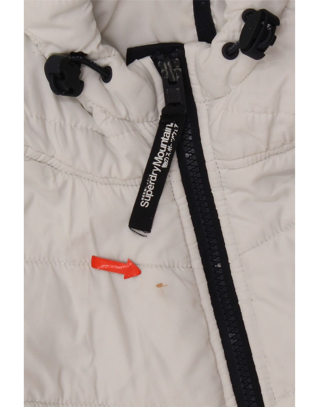 Giacca imbottita con cappuccio da donna Superdry UK 8 Small White Colourblock