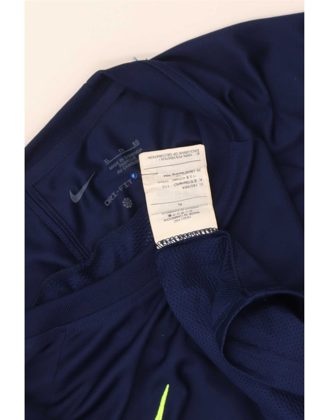 T-shirt Nike Dri Fit da uomo XL XL in poliestere color block blu navy