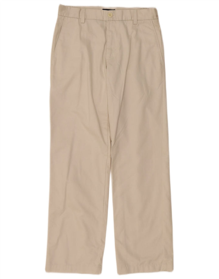 Pantaloni chino dritti da uomo Izod W29 L30 cotone bianco