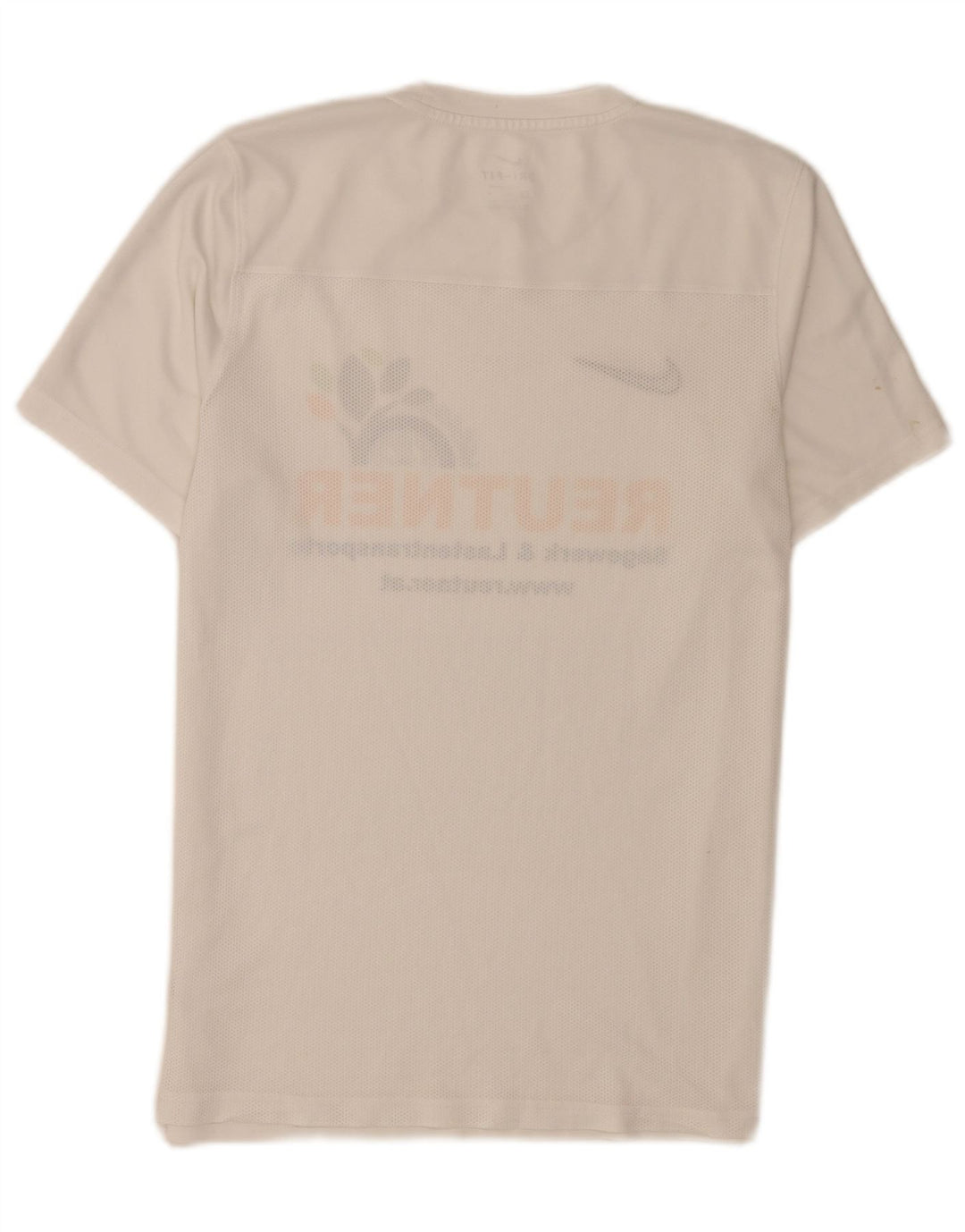 Nike - T-shirt grafica da uomo, top sportivo, in poliestere bianco medio