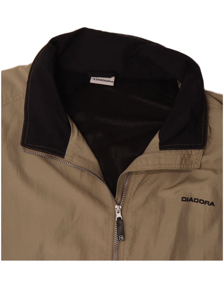 Giacca antipioggia da uomo Diadora UK 42 XL Beige Poliammide