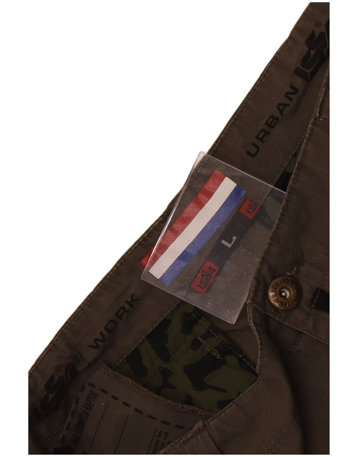 Pantaloncini cargo da uomo Issa grandi W36 kaki