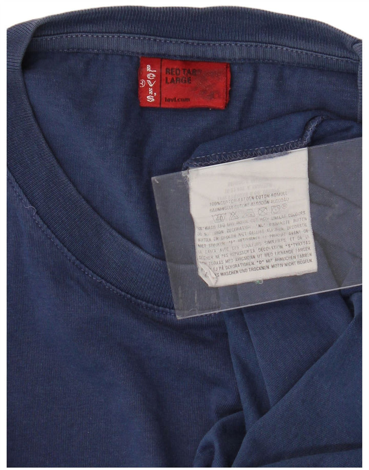 LEVI'S T-shirt da uomo Top Large in cotone blu