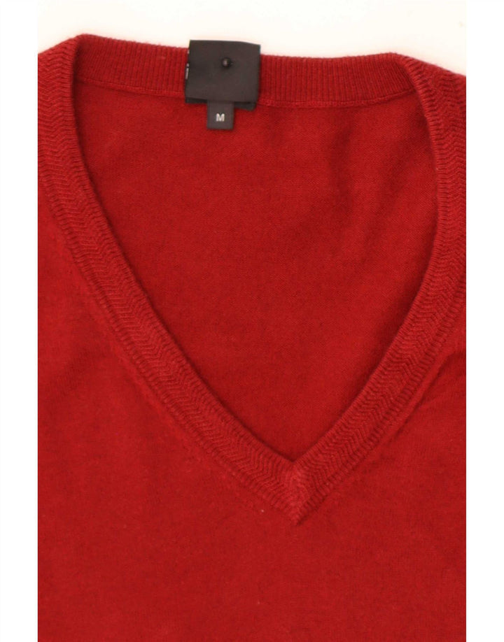 Hugo Boss Maglione da uomo con vestibilità regolare con scollo a V, colore rosso medio