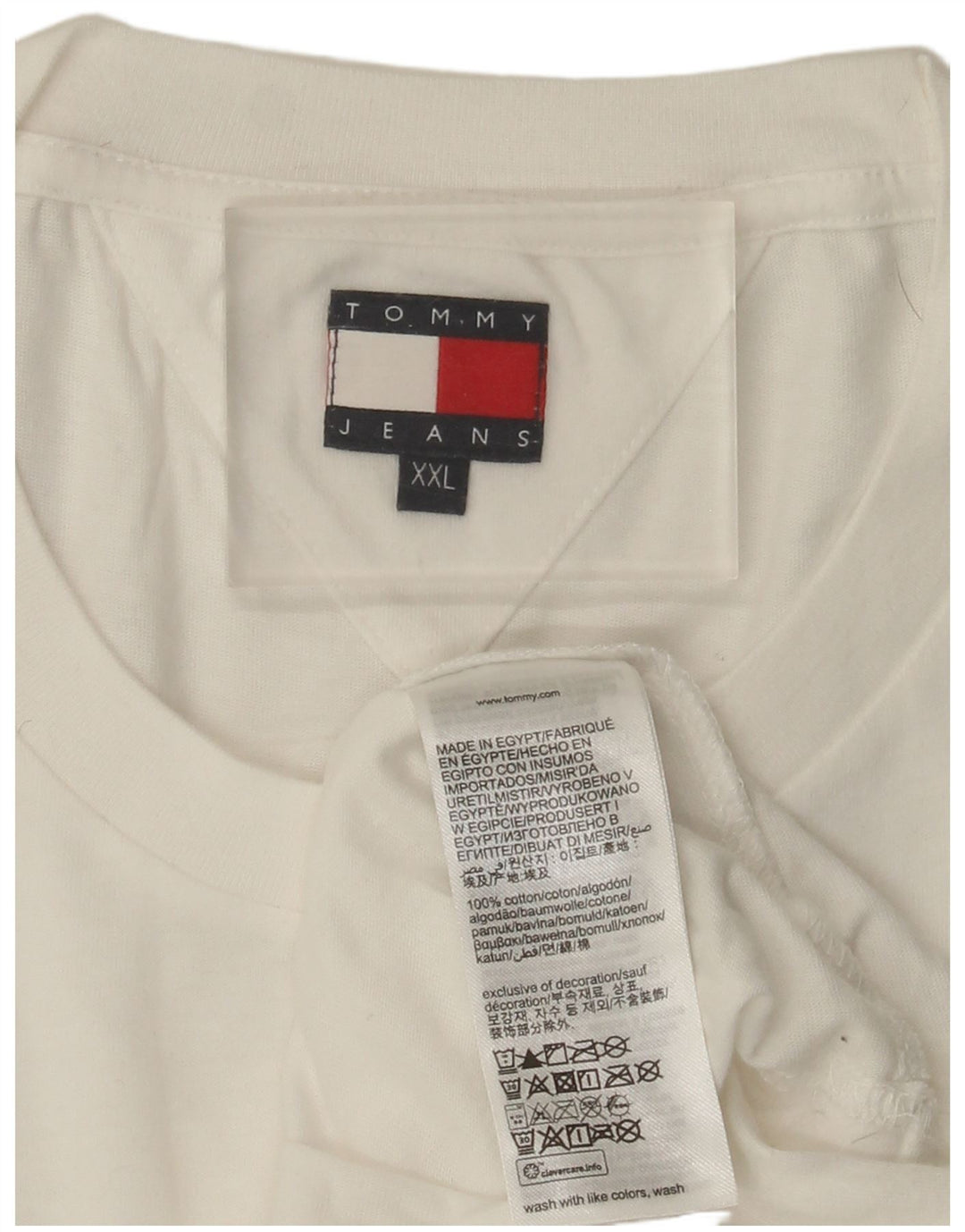 T-shirt da uomo Tommy Hilfiger Top 2XL cotone bianco