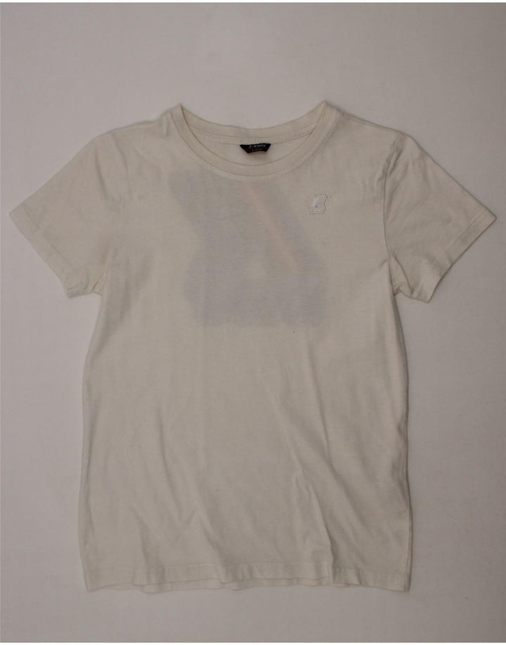 K-WAY Boys Graphic T-Shirt Top 11-12 Years White Cotton Vintage K-Way and Second-Hand K-Way from Messina Hembry 