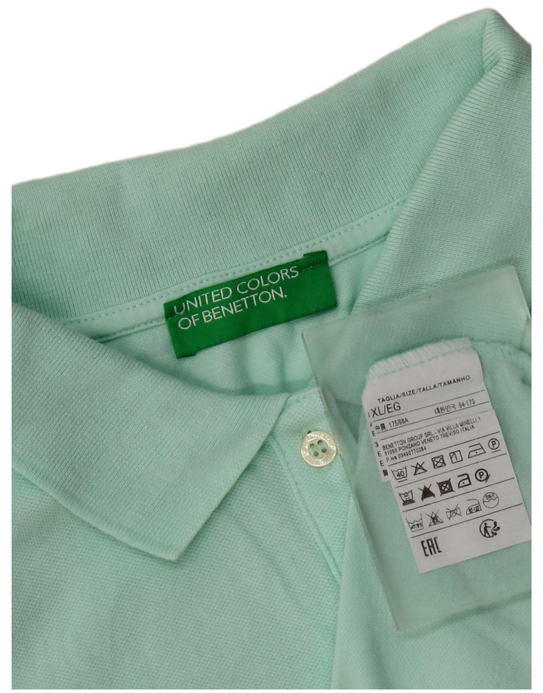 Polo da donna Benetton UK 18 XL verde cotone