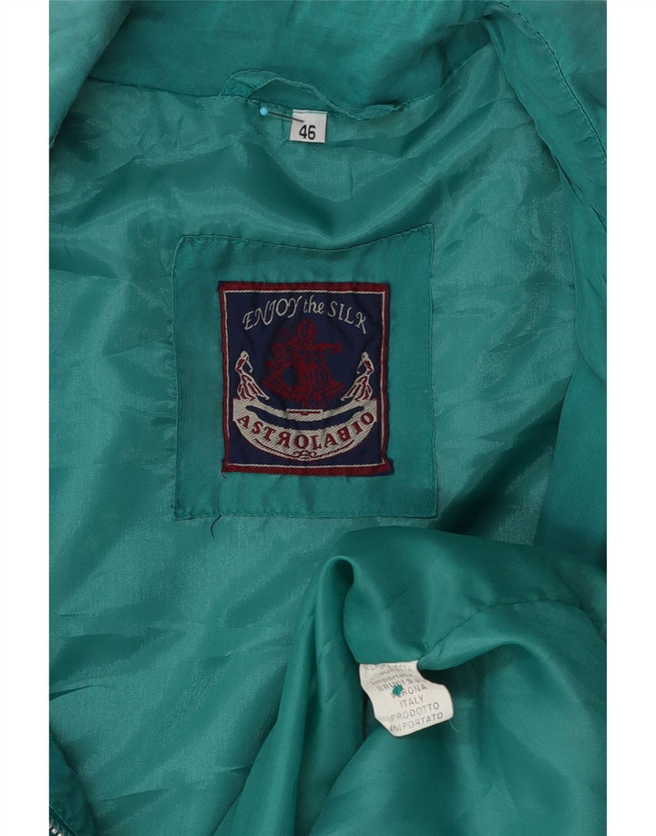 Cappotto Oversize Donna Astrolabio IT 46 Large Verde Seta