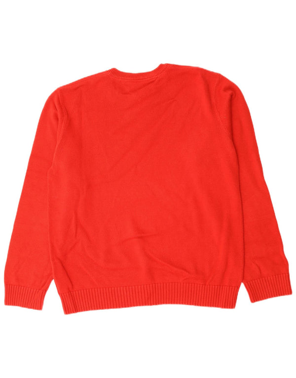 TOMMY HILFIGER Maglione girocollo da uomo in cotone rosso medio