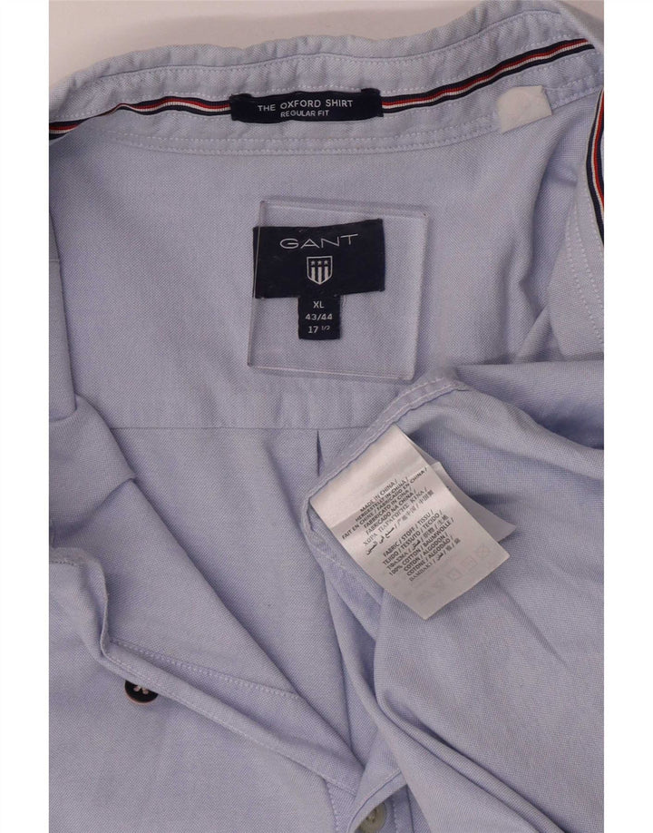Gant Camicia da uomo vestibilità regolare taglia 17 1/2 XL cotone blu