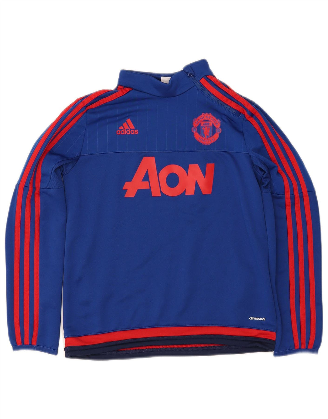Top della tuta pullover con grafica ADIDAS da ragazzo Climacool 9-10 anni Blu