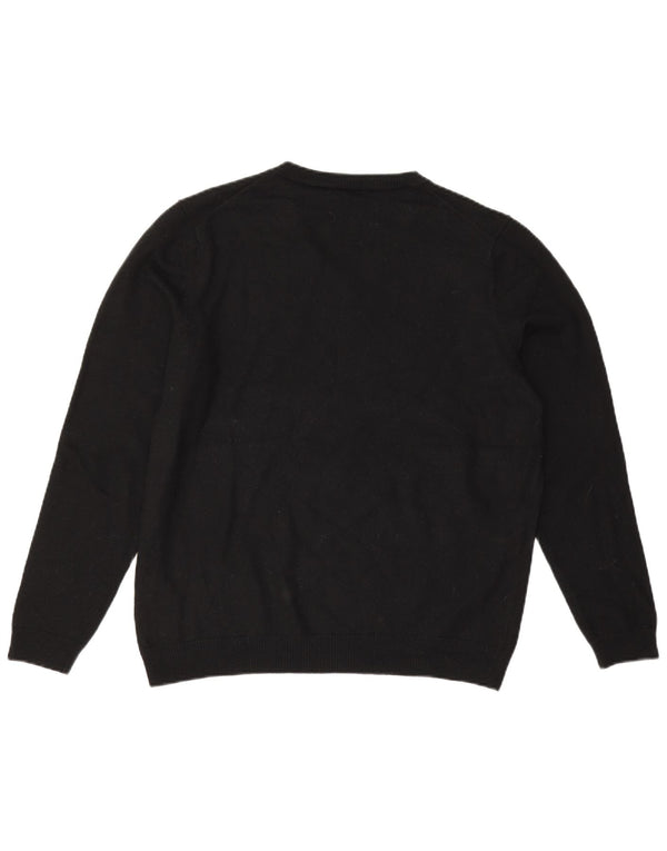 Maglione Hugo Boss da ragazzo con scollo a V 15-16 anni XL in lana vergine nera
