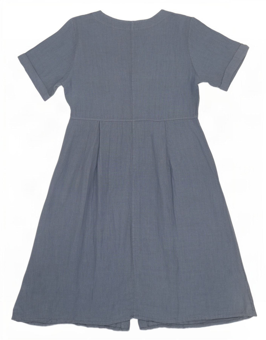 Abito a trapezio da donna WoolOvers UK 14 Lino blu grande