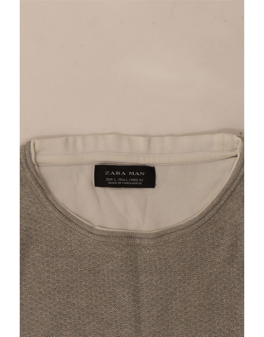 T-shirt da uomo ZARA Top grande grigia