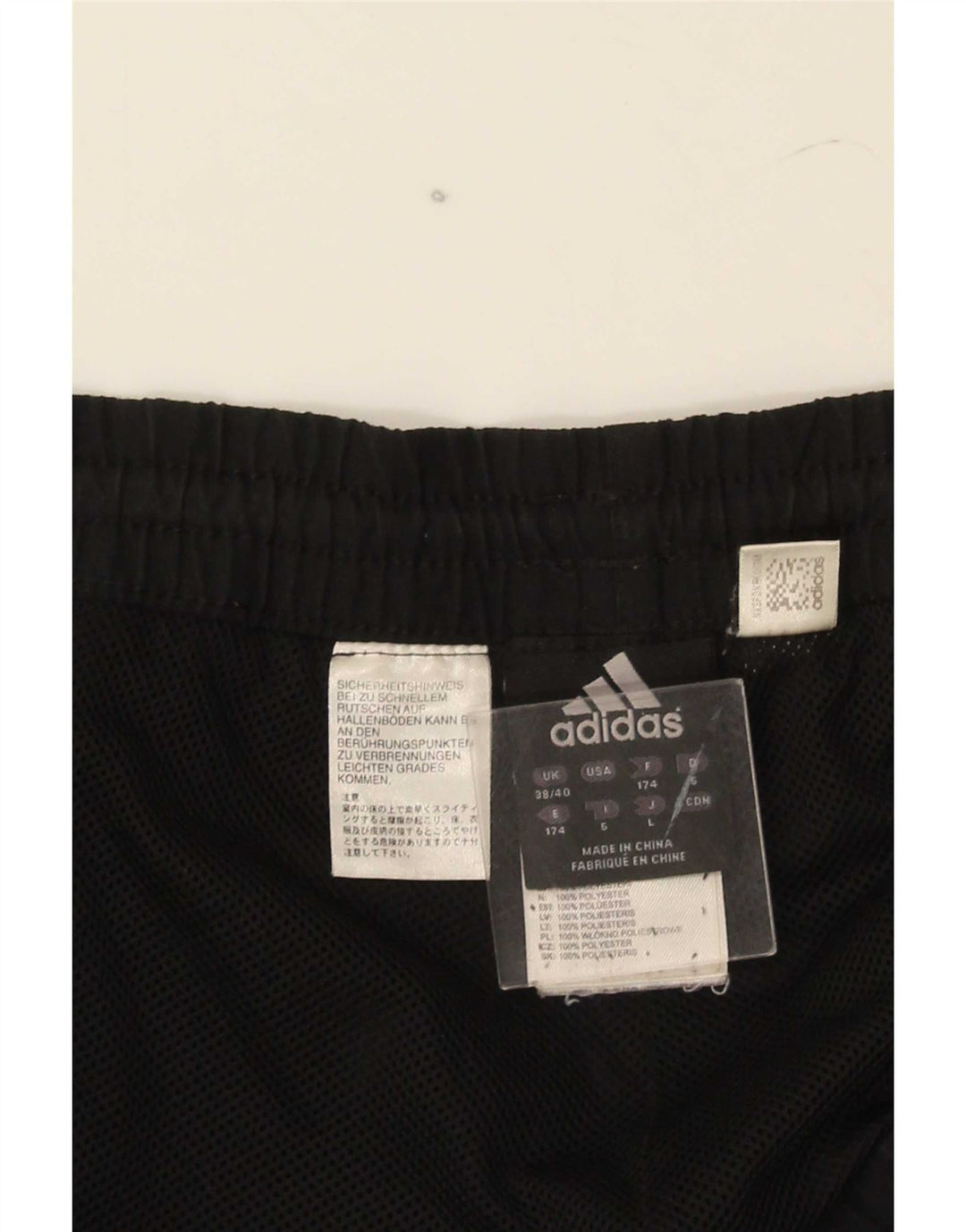 Pantaloni da tuta da uomo Adidas Joggers UK 38/40 Medium Nero Poliestere