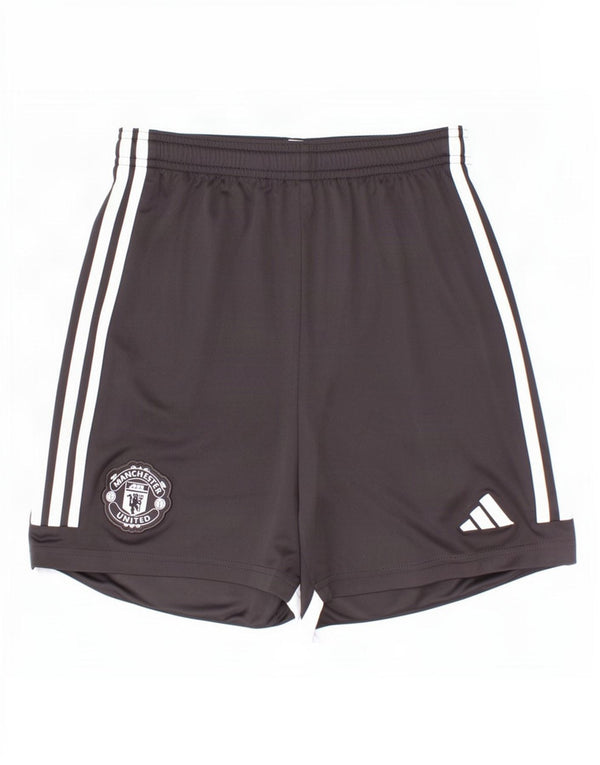 Pantaloncini sportivi Adidas da ragazzo del Manchester United 13-14 anni in poliestere nero