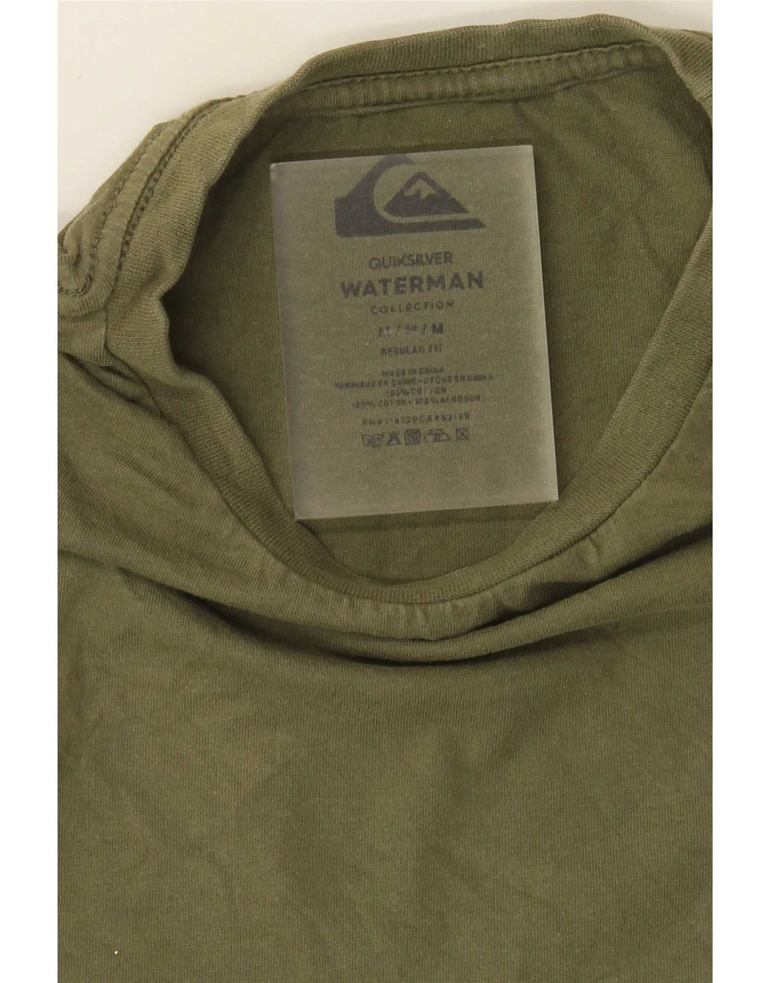 T-shirt grafica da uomo con vestibilità regolare Quiksilver, cotone medio kaki