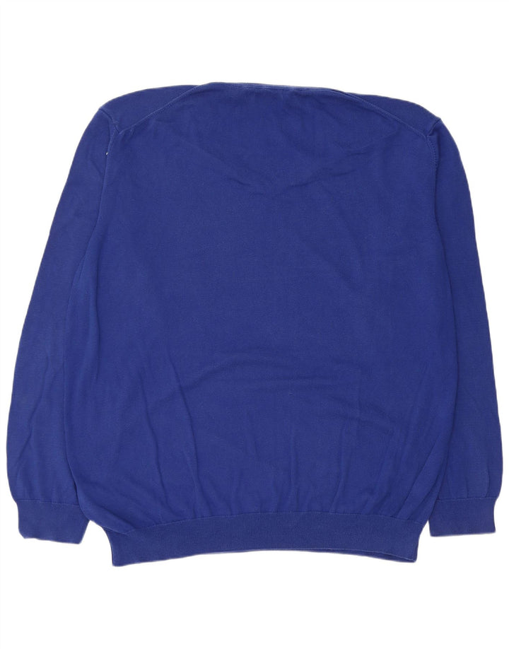 Maglione maglione da uomo con scollo a V Gant 3XL cotone blu