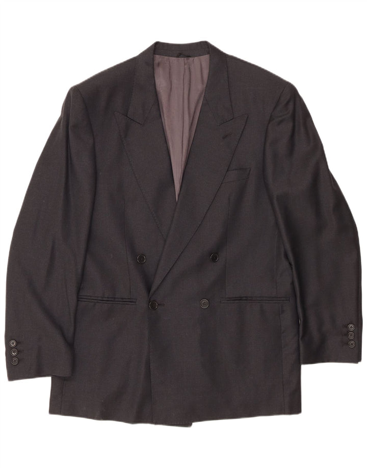 Giacca blazer doppiopetto da uomo Ermenegildo Zegna IT 48 medio nero