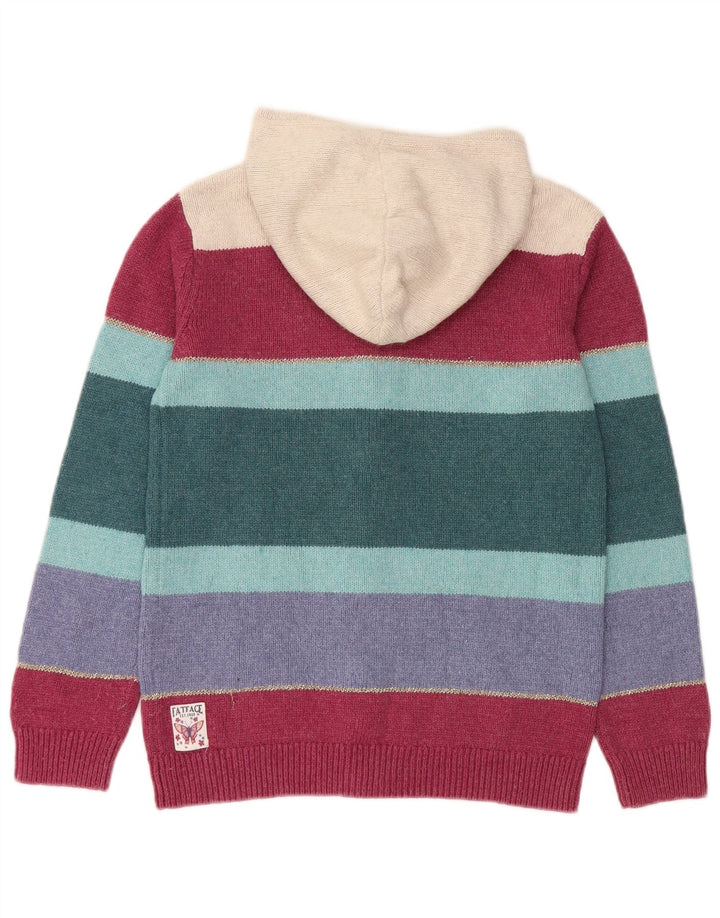 Maglione cardigan con cappuccio per ragazze FAT FACE 12-13 anni a righe multicolore