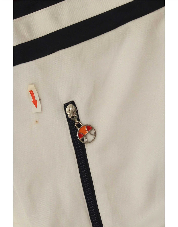 Giacca da ginnastica da uomo Ellesse piccola in poliestere color block bianco