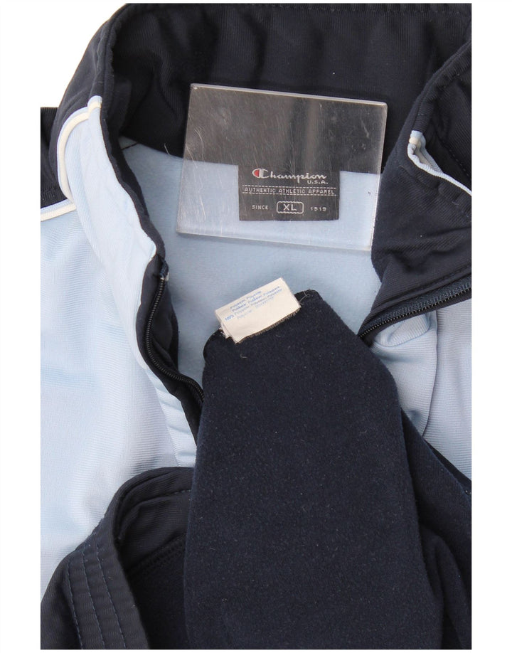 Giacca sportiva da uomo Champion XL XL in poliestere color block blu navy