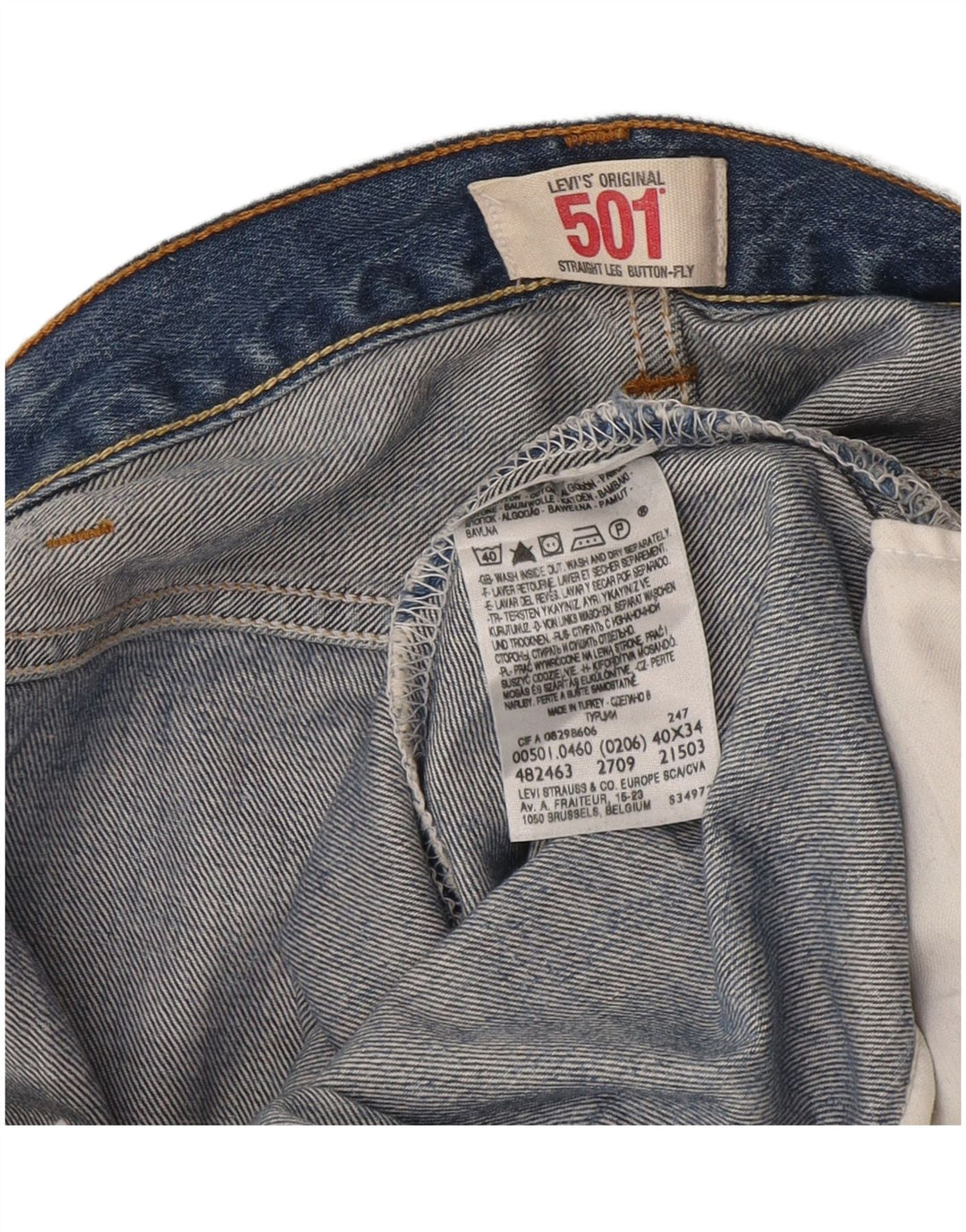 Levi's Uomo 501 Jeans dritti W40 L30 Blu
