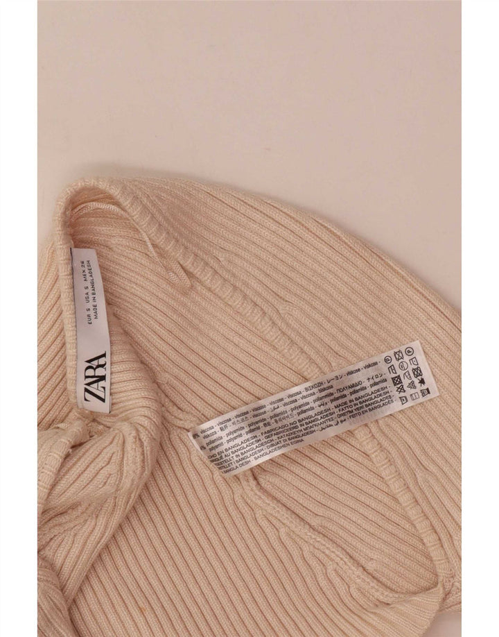 Top Bolero da donna Zara UK 8 piccolo in viscosa beige