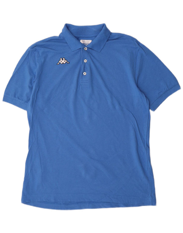 Polo Kappa Uomo Large Blu In Cotone