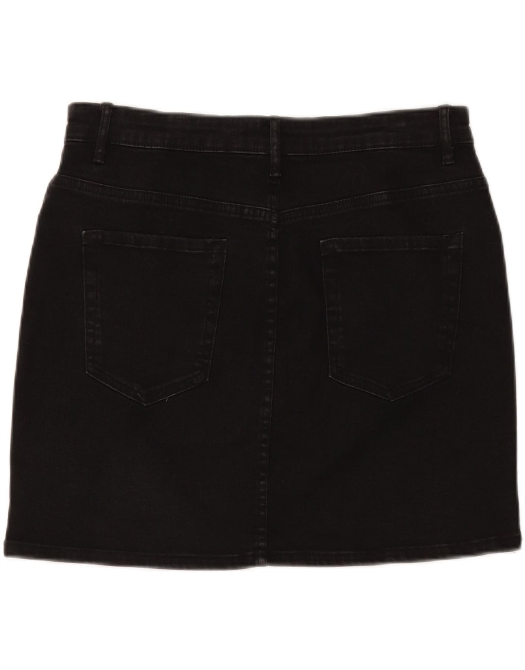 ZARA Womens Denim Skirt W32 Large  Black Cotton Vintage Zara and Second-Hand Zara from Messina Hembry 