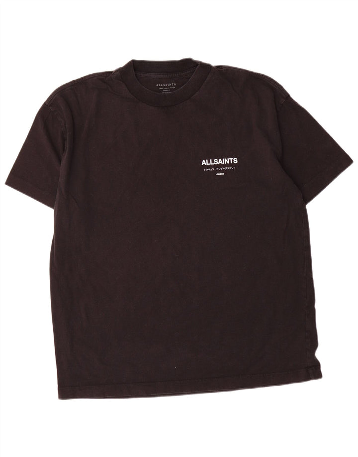 T-shirt grafica oversize da uomo All Saints Top piccola in cotone nero
